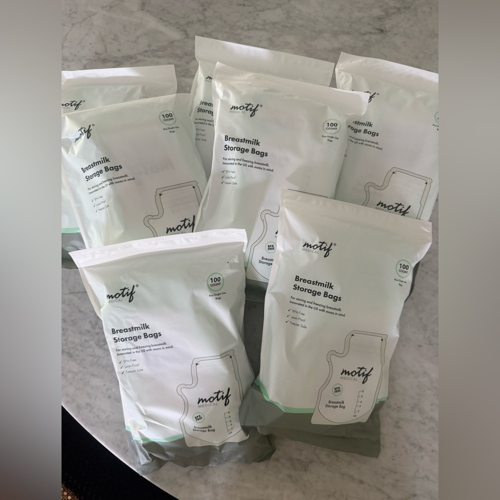 Motif Breastmilk Storage Bags - 7 bags total, each containing 100 bags